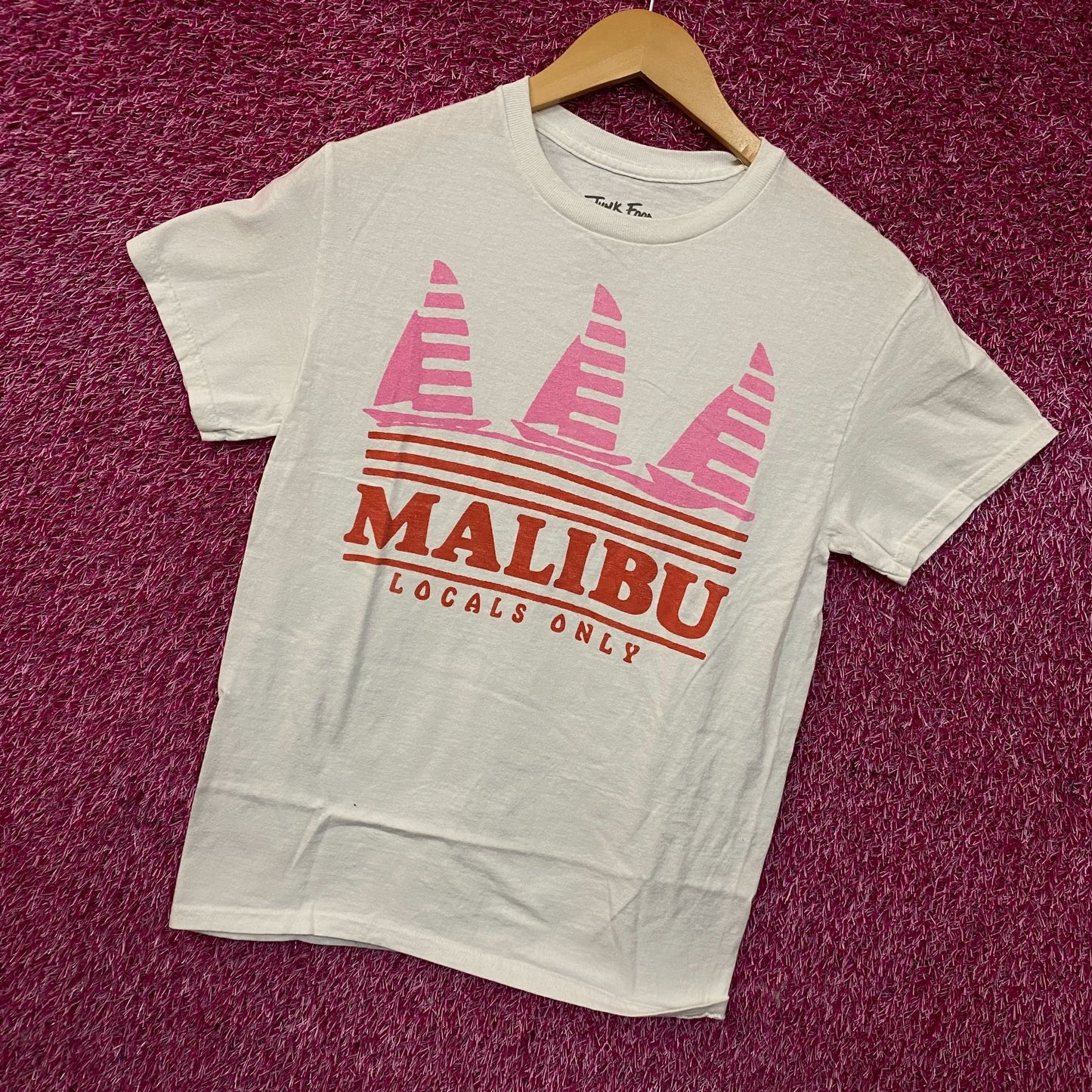 Junk Food Clothing Malibu "Locals Only" Graphic T-Shirt XS