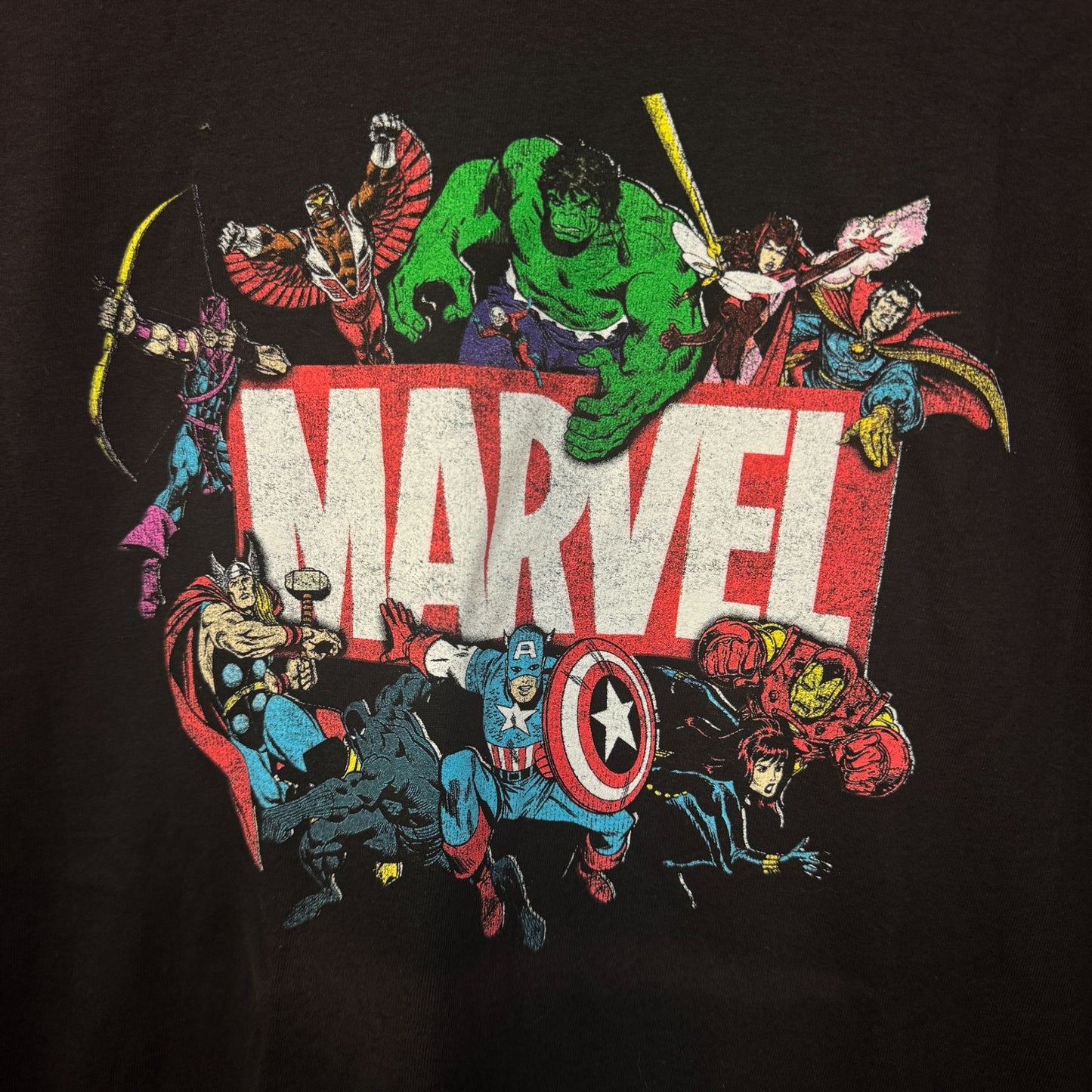 Marvel Logo Characters long sleeve T-shirt size 2XL