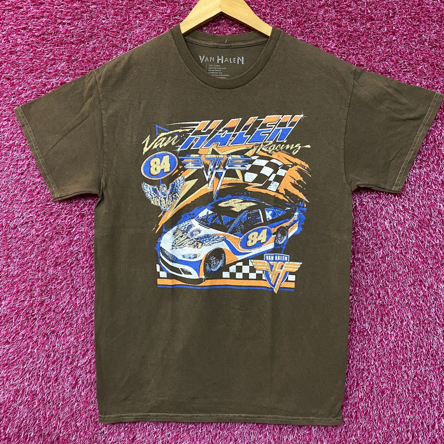 Van Halen Nascar Racing Car Graphic Design T-Shirt Medium