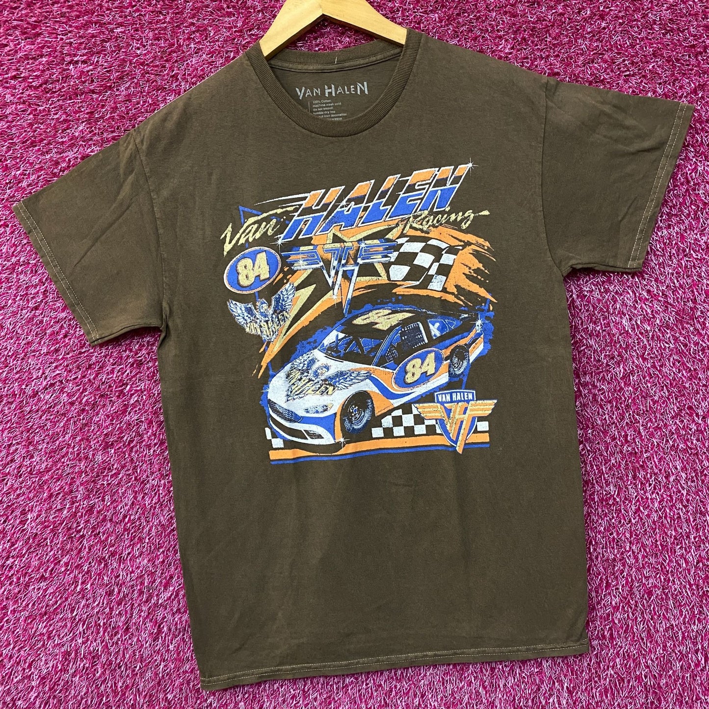 Van Halen Nascar Racing Car Graphic Design T-Shirt Medium