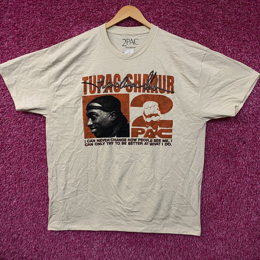 Tupac Never Change Heavyweight Graphic T-Shirt 2XL