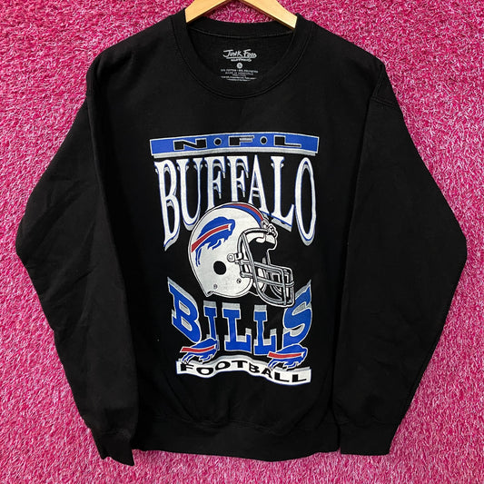 Junk Food Clothing Buffalo Bills NFL Helmet Flea Market Crew Sweatshirt Small