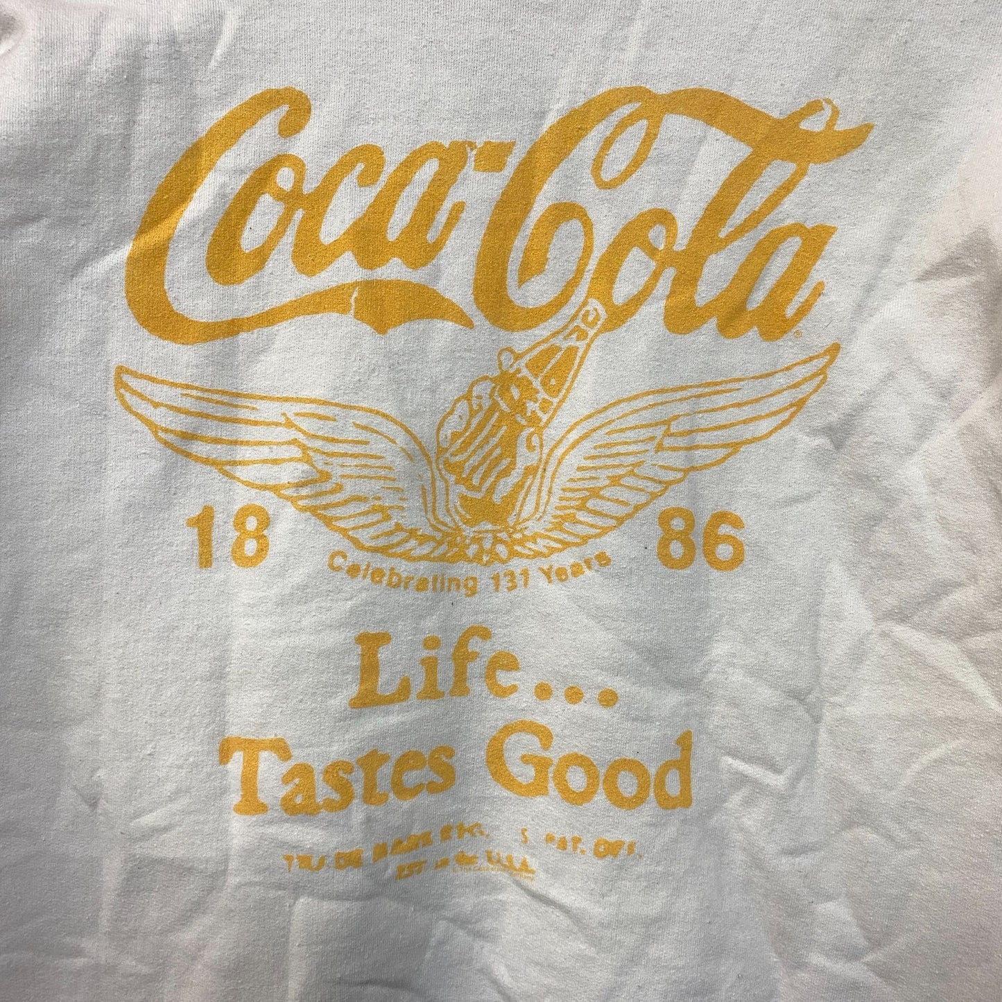 Coca-Cola Life Tastes Good Winged Coke Promo Crop Crewneck S
