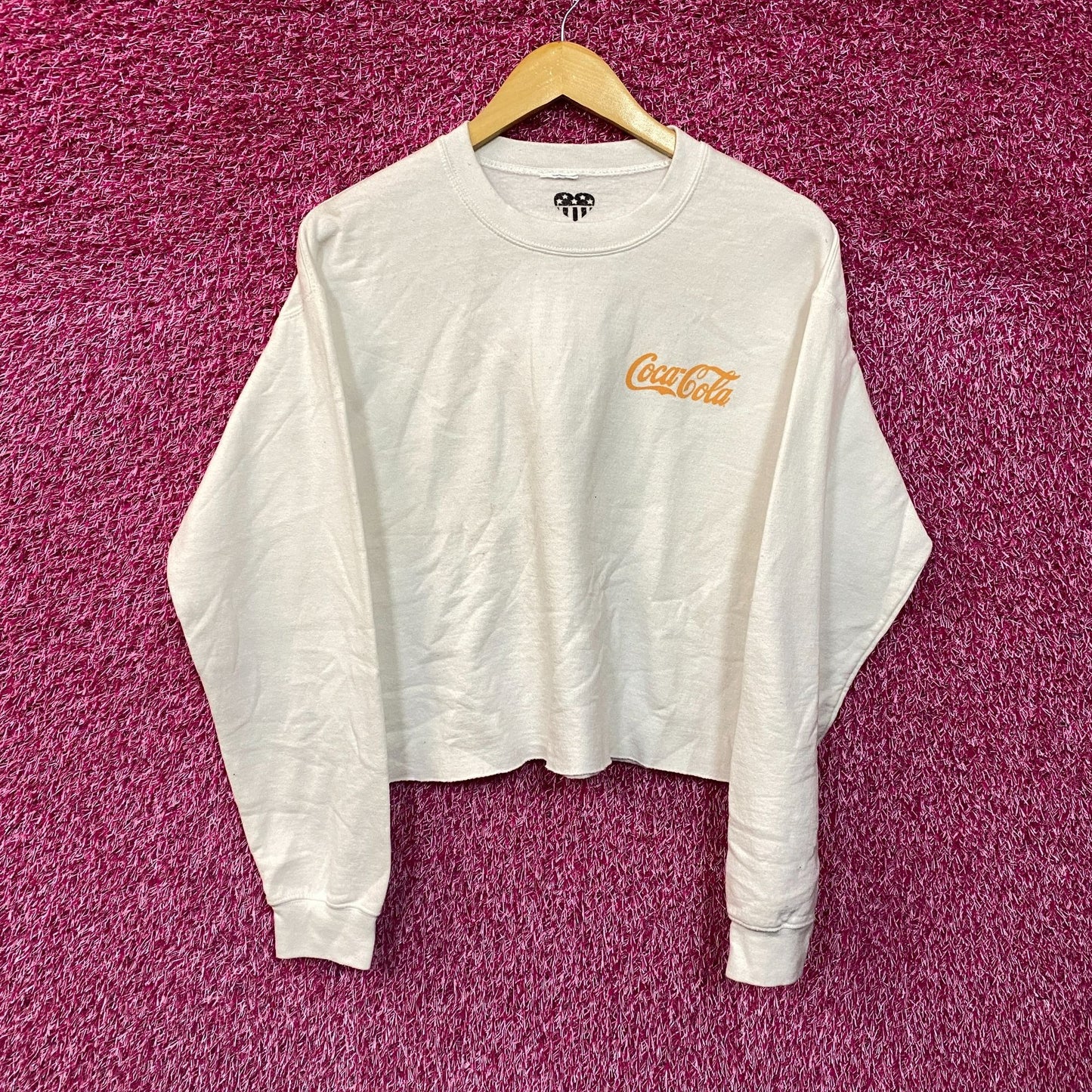 Coca-Cola Life Tastes Good Winged Coke Promo Crop Crewneck S