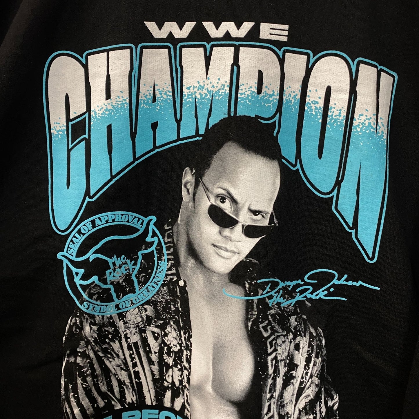 The Rock WWE People Champion Resume Crewneck Sweater size XL
