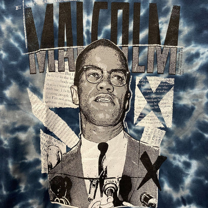 Malcolm X By Any Means Necessary Tie Dye T-Shirt Small