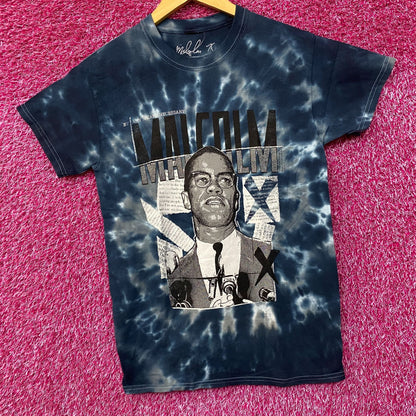 Malcolm X By Any Means Necessary Tie Dye T-Shirt Small
