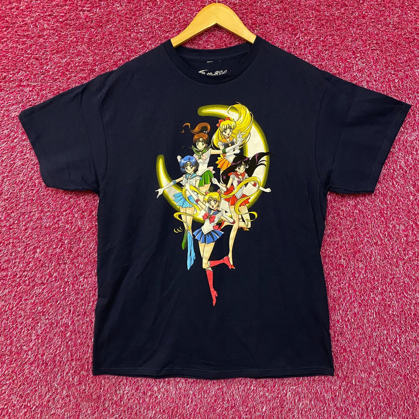 Sailor Moon Sailor Scouts Anime Series Blue T-Shirt Large