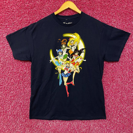 Sailor Moon Sailor Scouts Anime Series Blue T-Shirt Large