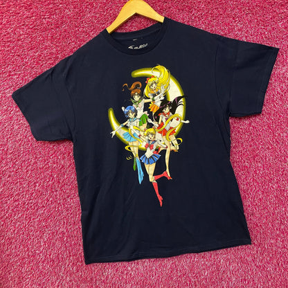 Sailor Moon Sailor Scouts Anime Series Blue T-Shirt Large