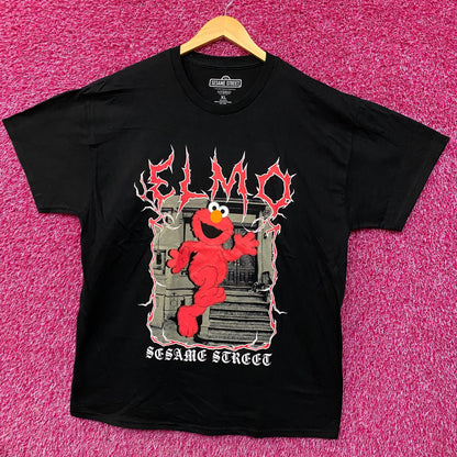 Sesame Street Elmo Death Metal Style Graphic T-shirt XL