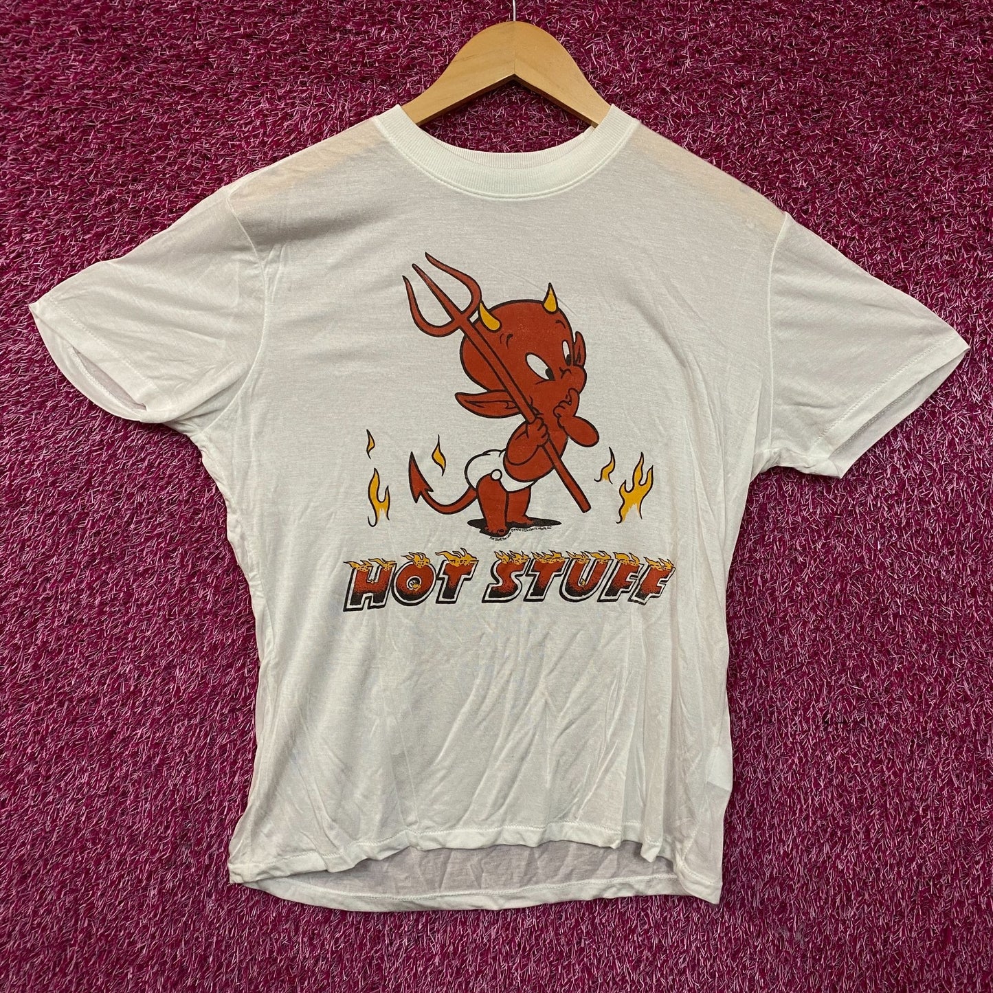 Junk Food Clothing Hot Stuff The Little Devil Vintage Style Women's Tissue Tee XS
