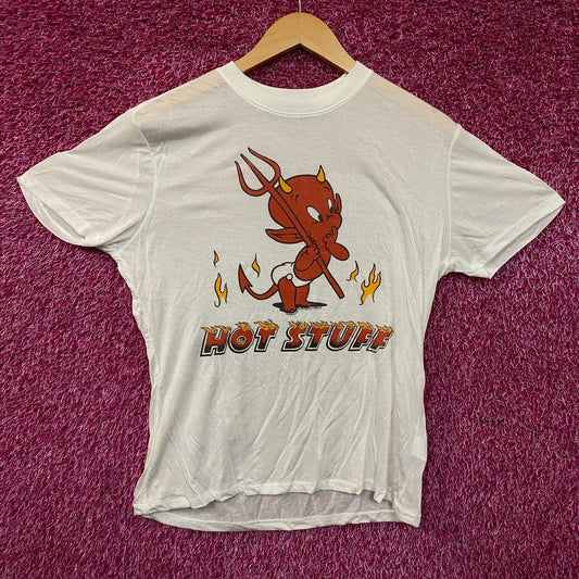 Junk Food Clothing Hot Stuff The Little Devil Vintage Style Women's Tissue Tee XS