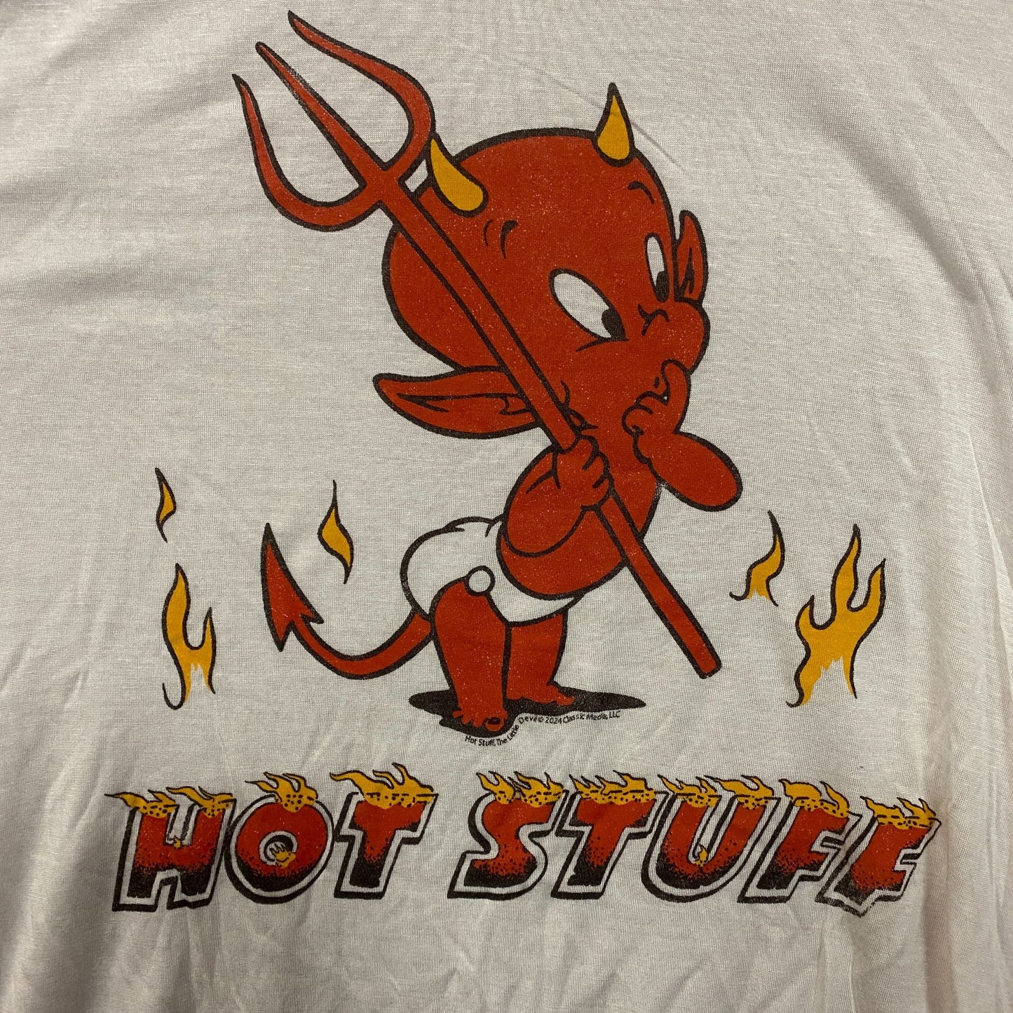 Junk Food Clothing Hot Stuff The Little Devil Vintage Style Women's Tissue Tee XS