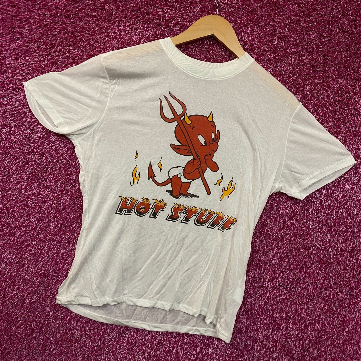 Junk Food Clothing Hot Stuff The Little Devil Vintage Style Women's Tissue Tee XS