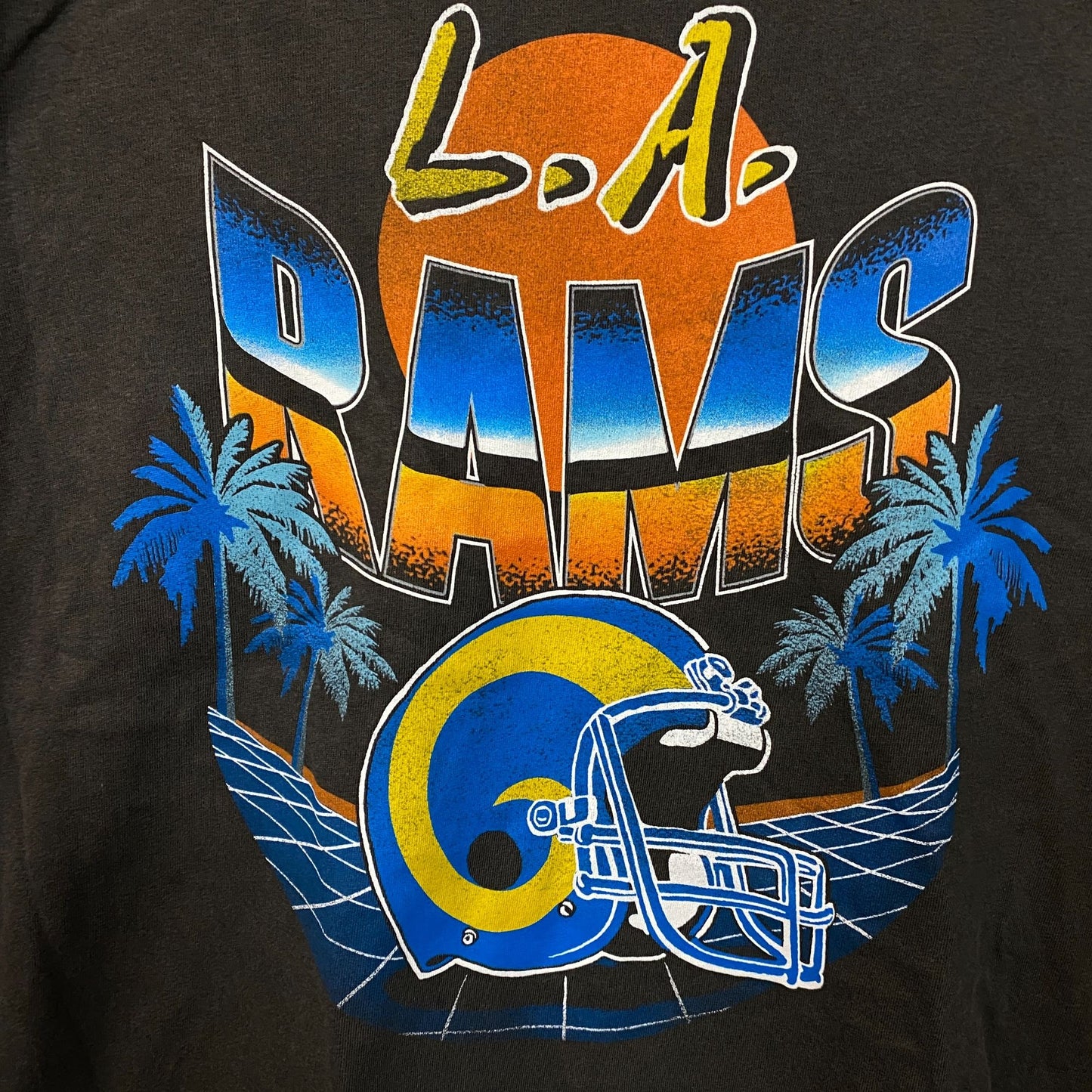 Junk Food Los Angeles Rams Sunset Vintage Style Women's T-Shirt XL