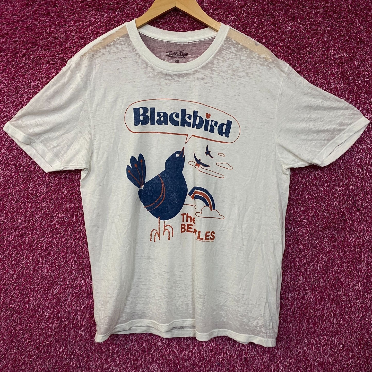 Junk Food Clothing Women's The Beatles "Blackbird" Graphic Tee Medium