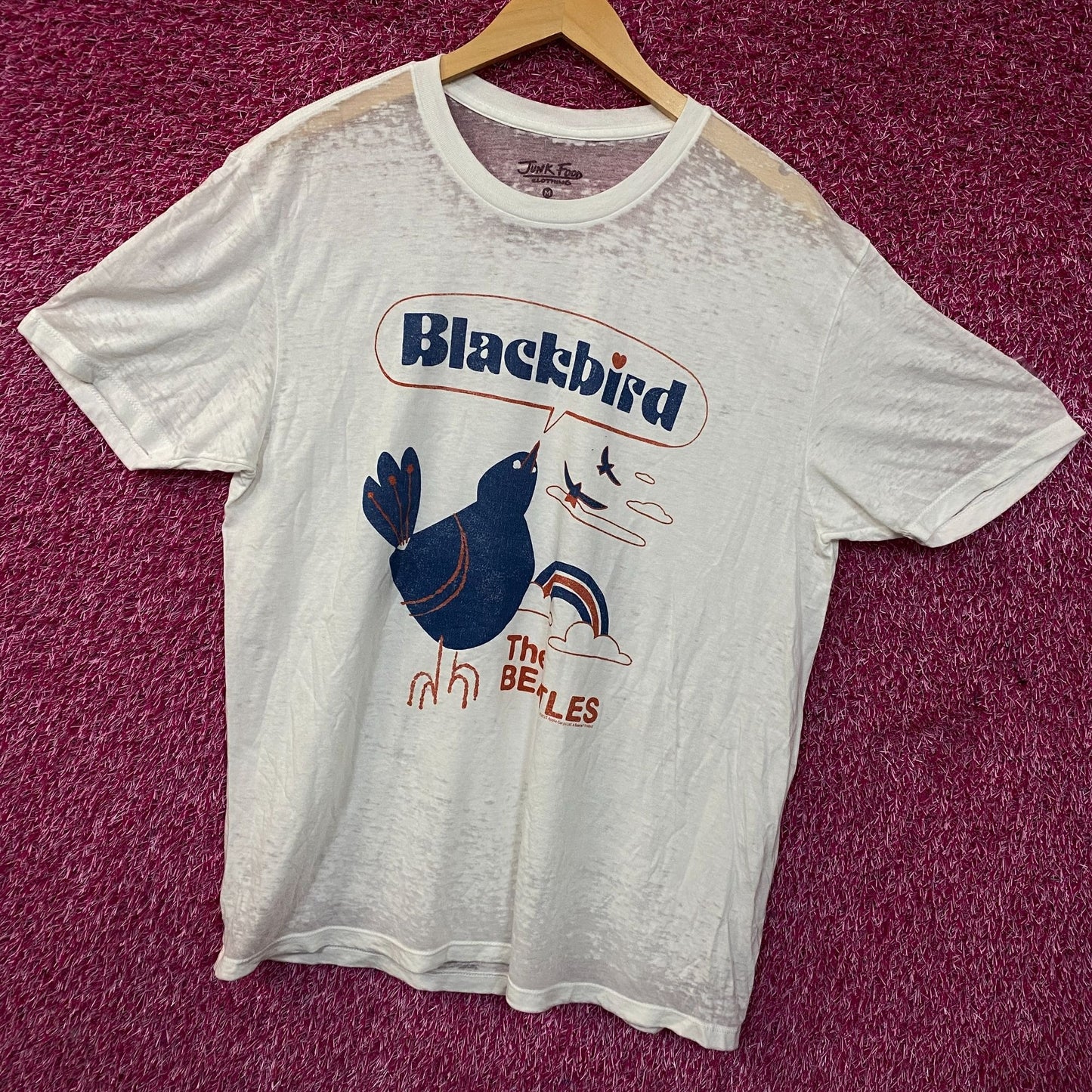 Junk Food Clothing Women's The Beatles "Blackbird" Graphic Tee Medium