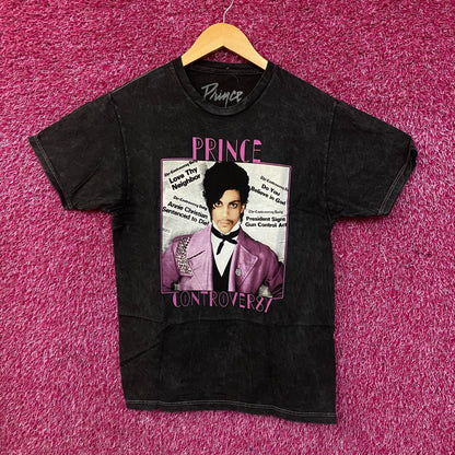 Prince Controversy Washed Acid-Wash Graphic T-Shirt Medium