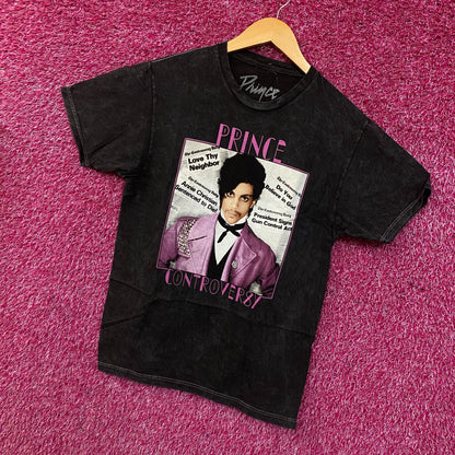 Prince Controversy Washed Acid-Wash Graphic T-Shirt Medium