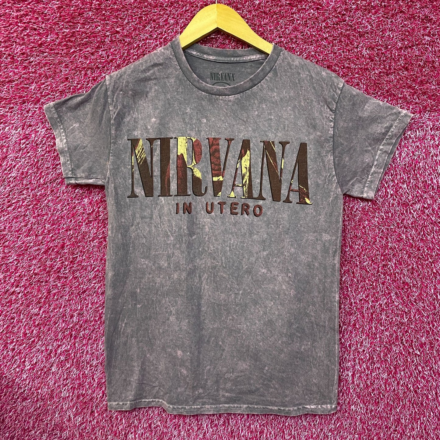 Nirvana In Utero Album Art & Track-listing Grunge Band Tee S