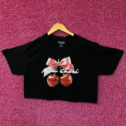 Junk Food Clothing Mon Cheri Vintage Style Graphic Crop Tee Medium