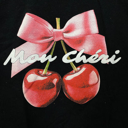 Junk Food Clothing Mon Cheri Vintage Style Graphic Crop Tee Medium