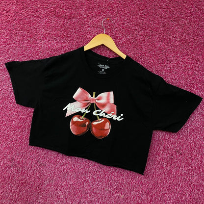 Junk Food Clothing Mon Cheri Vintage Style Graphic Crop Tee Medium