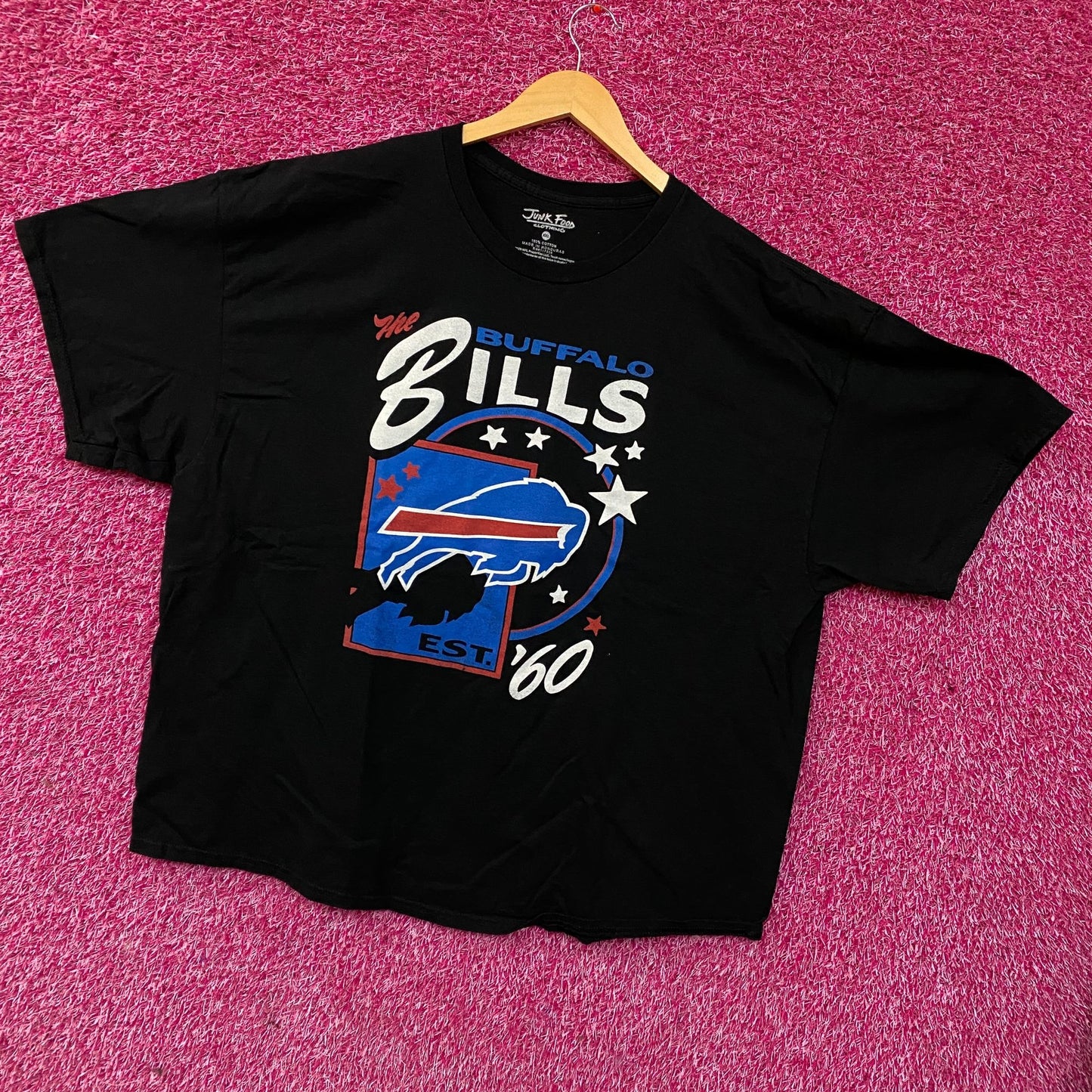 Junk Food Clothing Buffalo Bills Logo Graphic Shift T-shirt 2XL