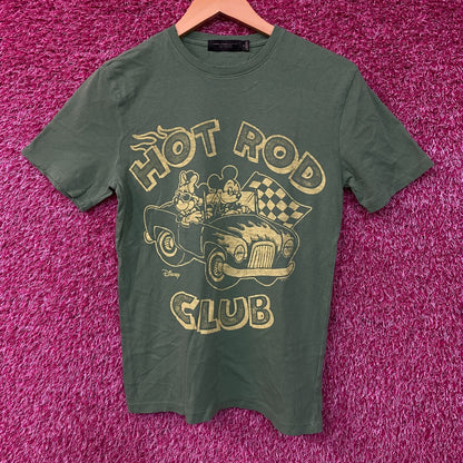 Junk Food Clothing Mickey and Minnie Hot Rod Women's Vintage Style Tee XS