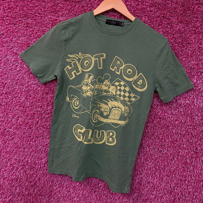 Junk Food Clothing Mickey and Minnie Hot Rod Women's Vintage Style Tee XS
