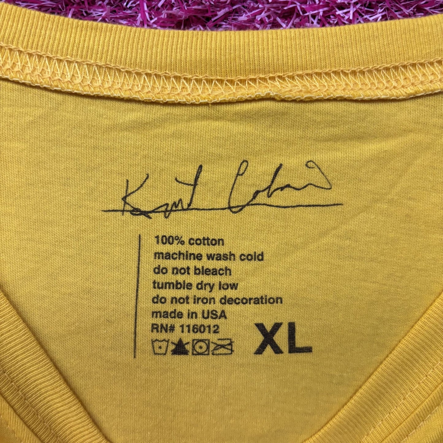 Listen to Kurt Gobain Yellow Crop- top Shirt XL