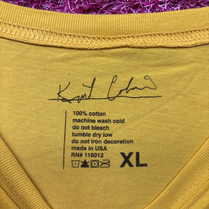 Listen to Kurt Gobain Yellow Crop- top Shirt XL