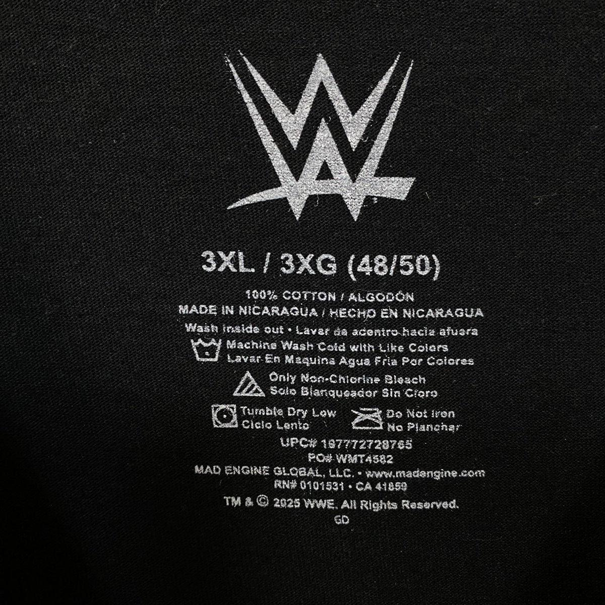 WWE Raw is War 90's Style Wrestling Tshirt size 3XL