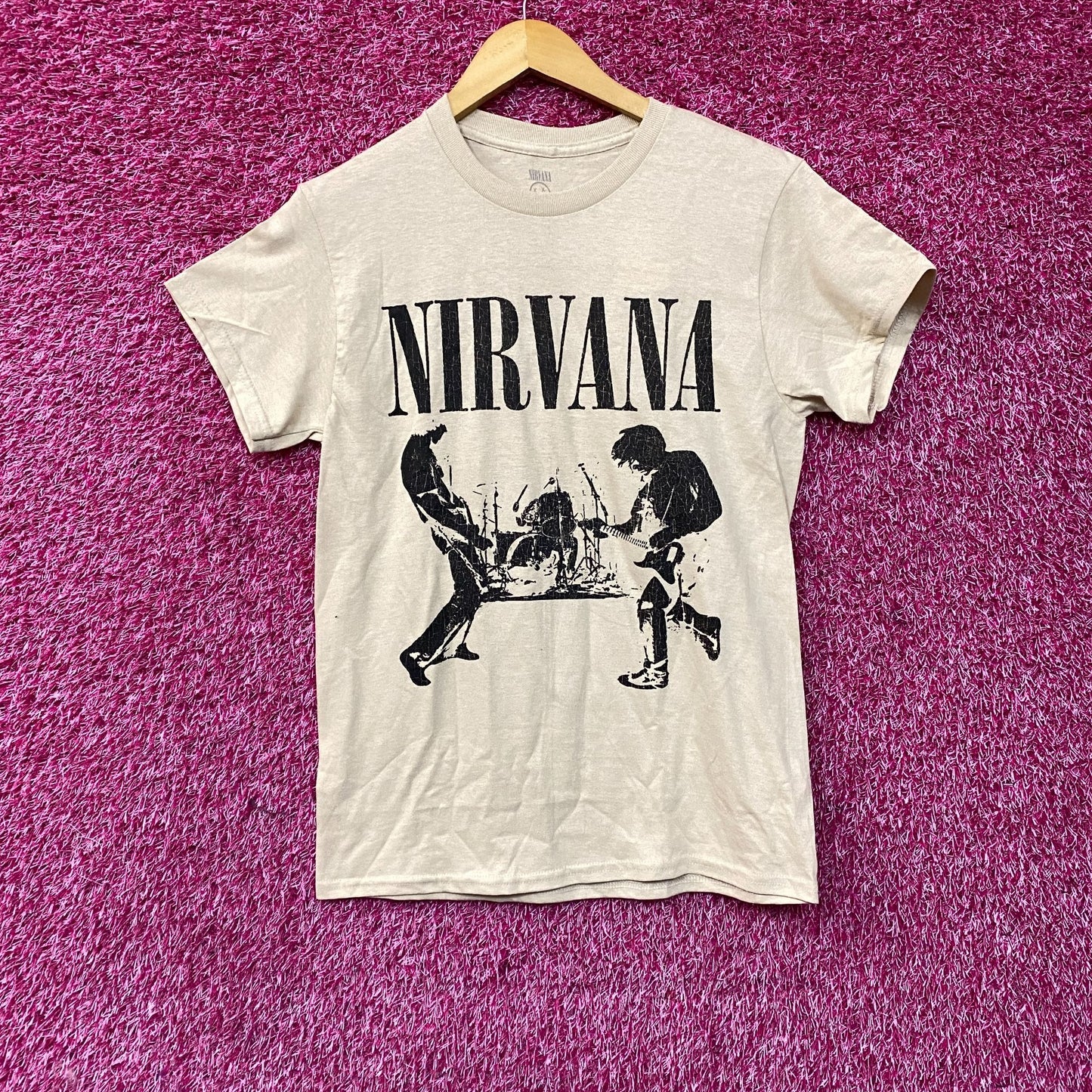 Nirvana Band Silhouette Grunge Band T-Shirt Small