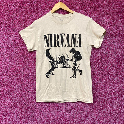 Nirvana Band Silhouette Grunge Band T-Shirt Small
