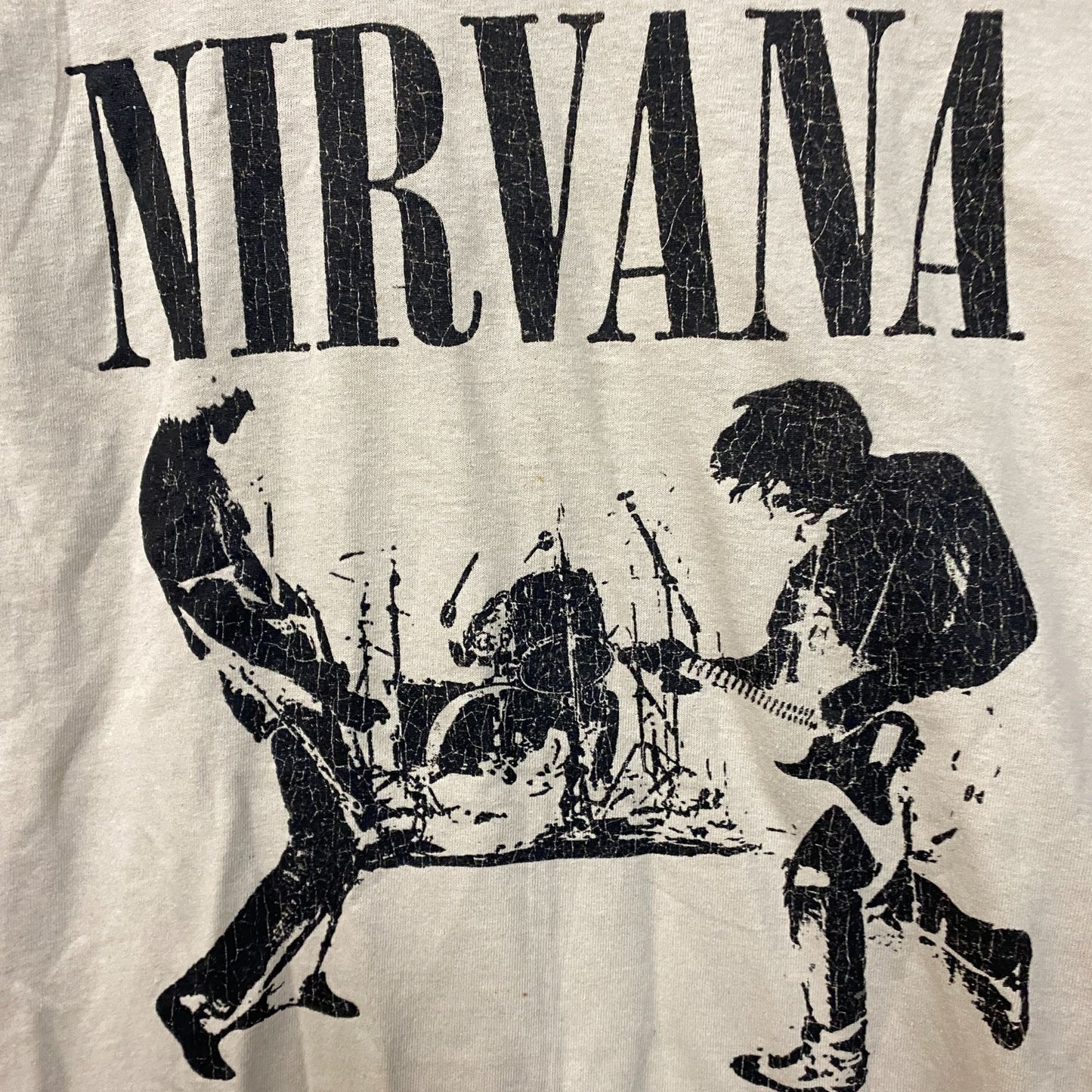 Nirvana Band Silhouette Grunge Band T-Shirt Small