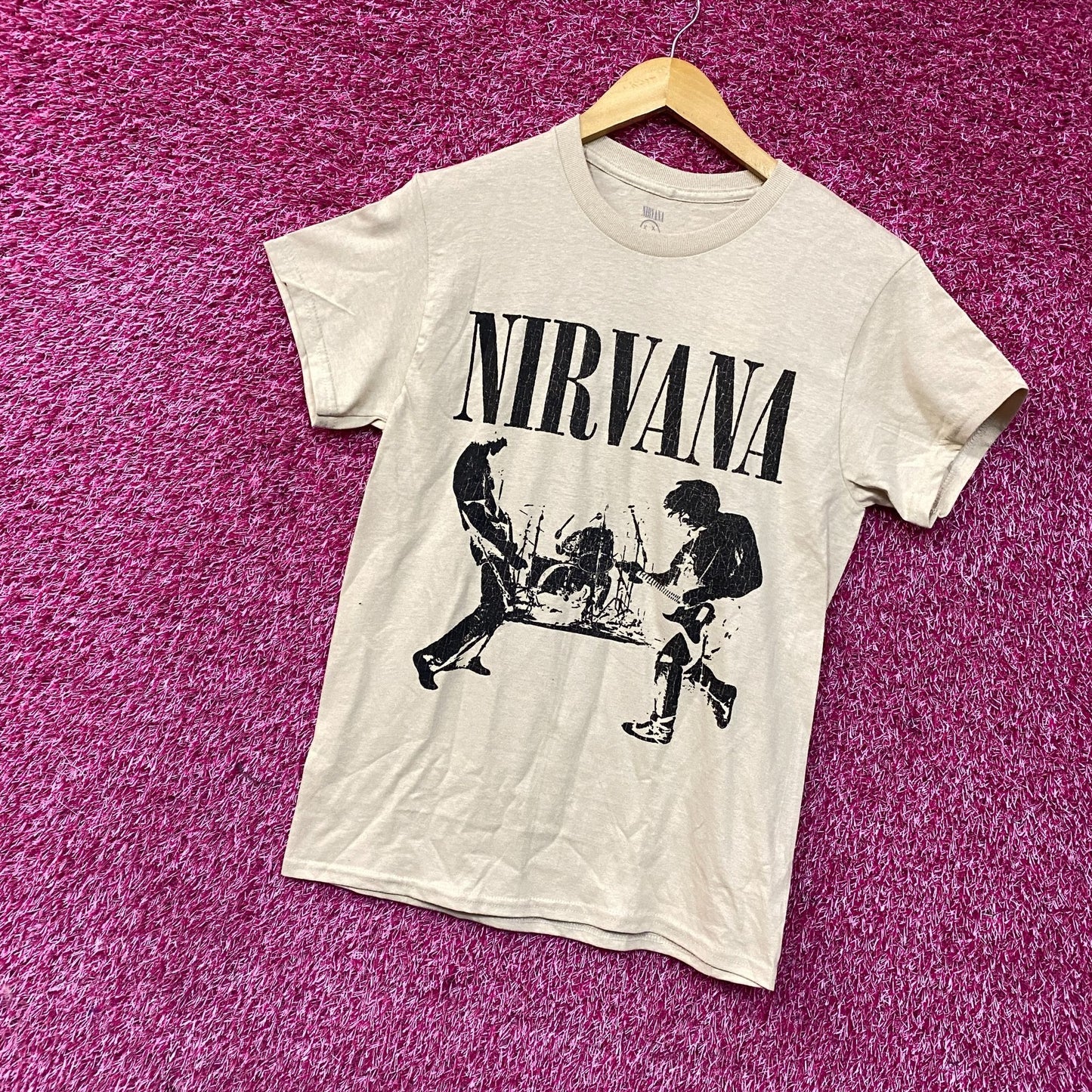 Nirvana Band Silhouette Grunge Band T-Shirt Small