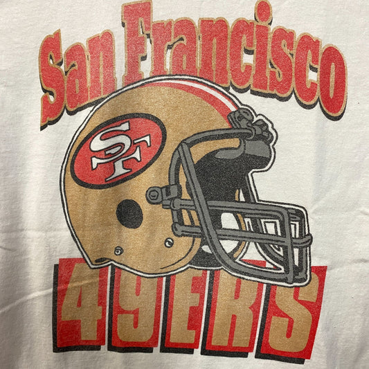 NFL Junk Food San Francisco 49rs White Helmet Logo Tee Extra Small