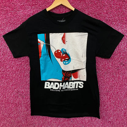 Bad Habits: Welcome to Heartbreak "Cherry Girl" Graphic T-Shirt Medium