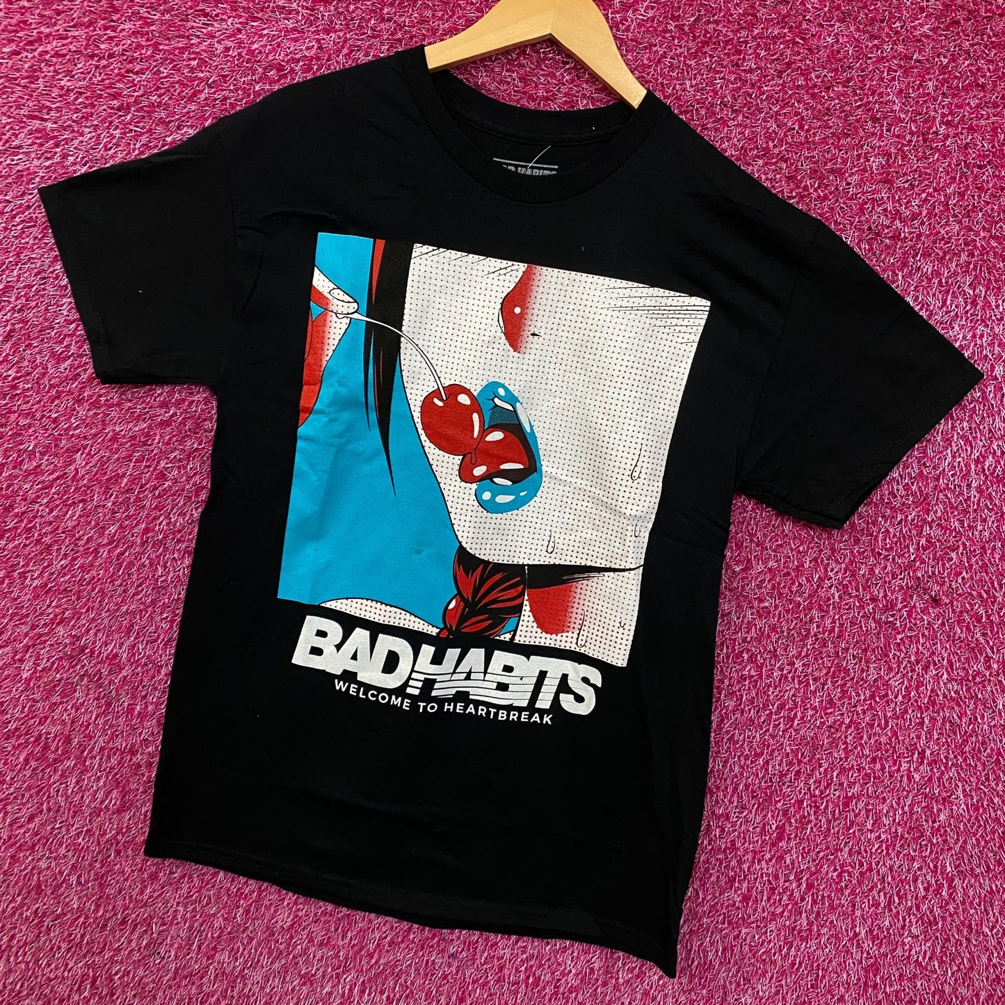 Bad Habits: Welcome to Heartbreak "Cherry Girl" Graphic T-Shirt Medium