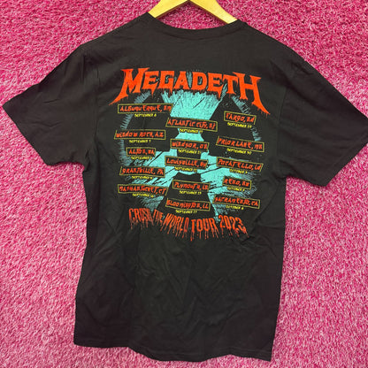 Megadeth Killing Time Crush the World Tour Metal Band Tee M