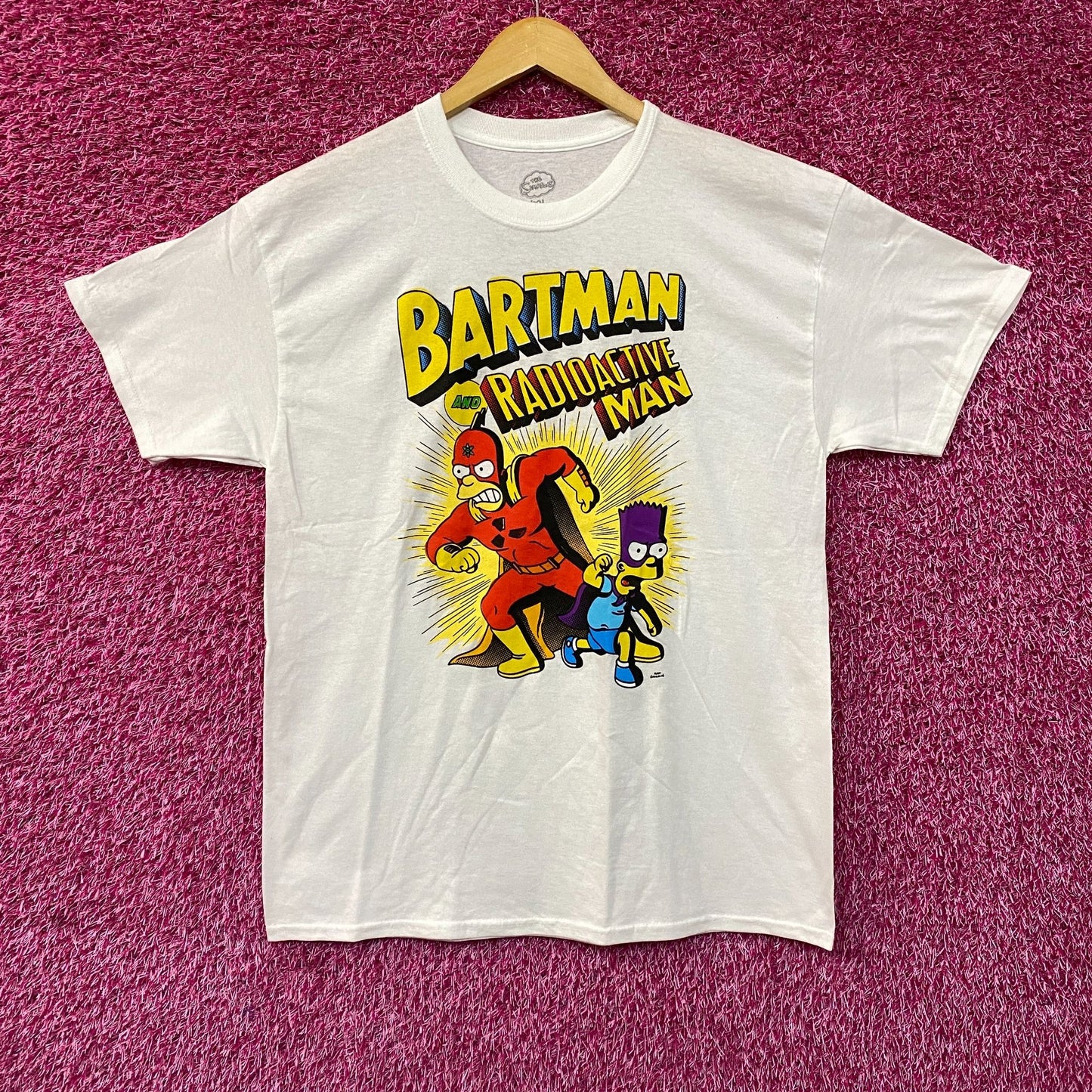 The Simpsons Bartman and Radioactive Man Heroes T-Shirt Large