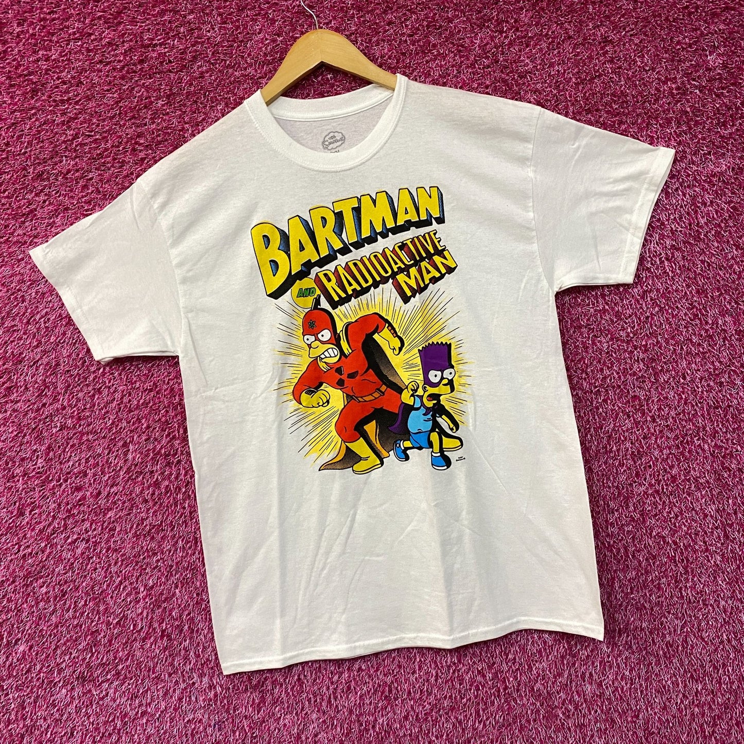 The Simpsons Bartman and Radioactive Man Heroes T-Shirt Large