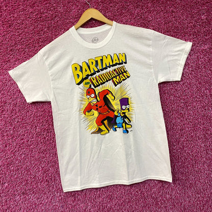 The Simpsons Bartman and Radioactive Man Heroes T-Shirt Large