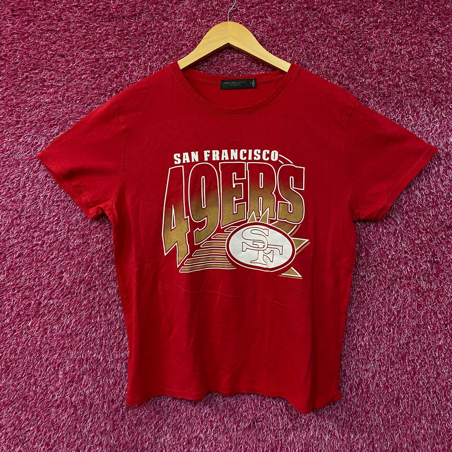 Junk Food NFL San Francisco 49ers Women Red Short Top Medium