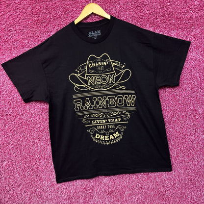 Alan Jackson Chasin' That Neon Rainbow Black T-Shirt XL