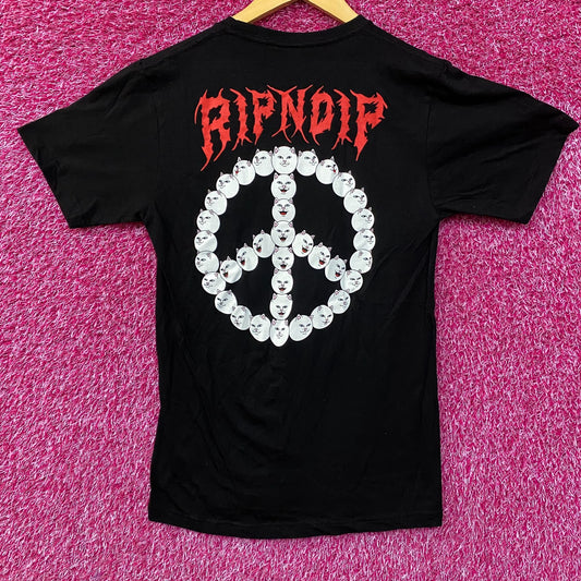 RIPNDIP Expression Peace Sign Lord Nermal T-Shirts Small