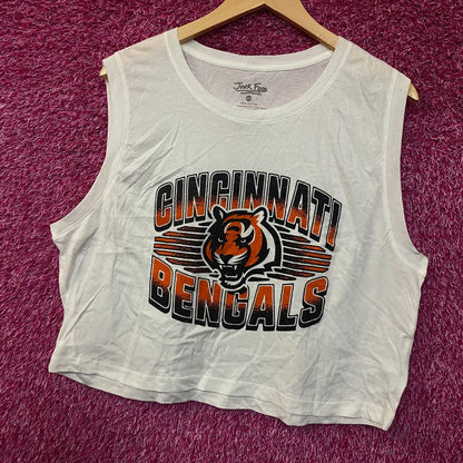 Junk Food Clothing NFL Cincinnati Bengals Cropped Sleeveless T-Shirt 2XL