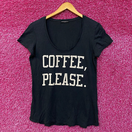 Coffee, Please Womens Tshirt size medium